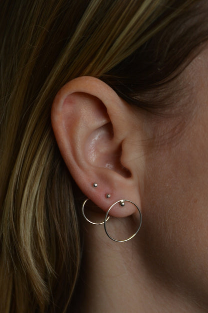 Inner Dot Extra Earrings | Large Stud Earrings
