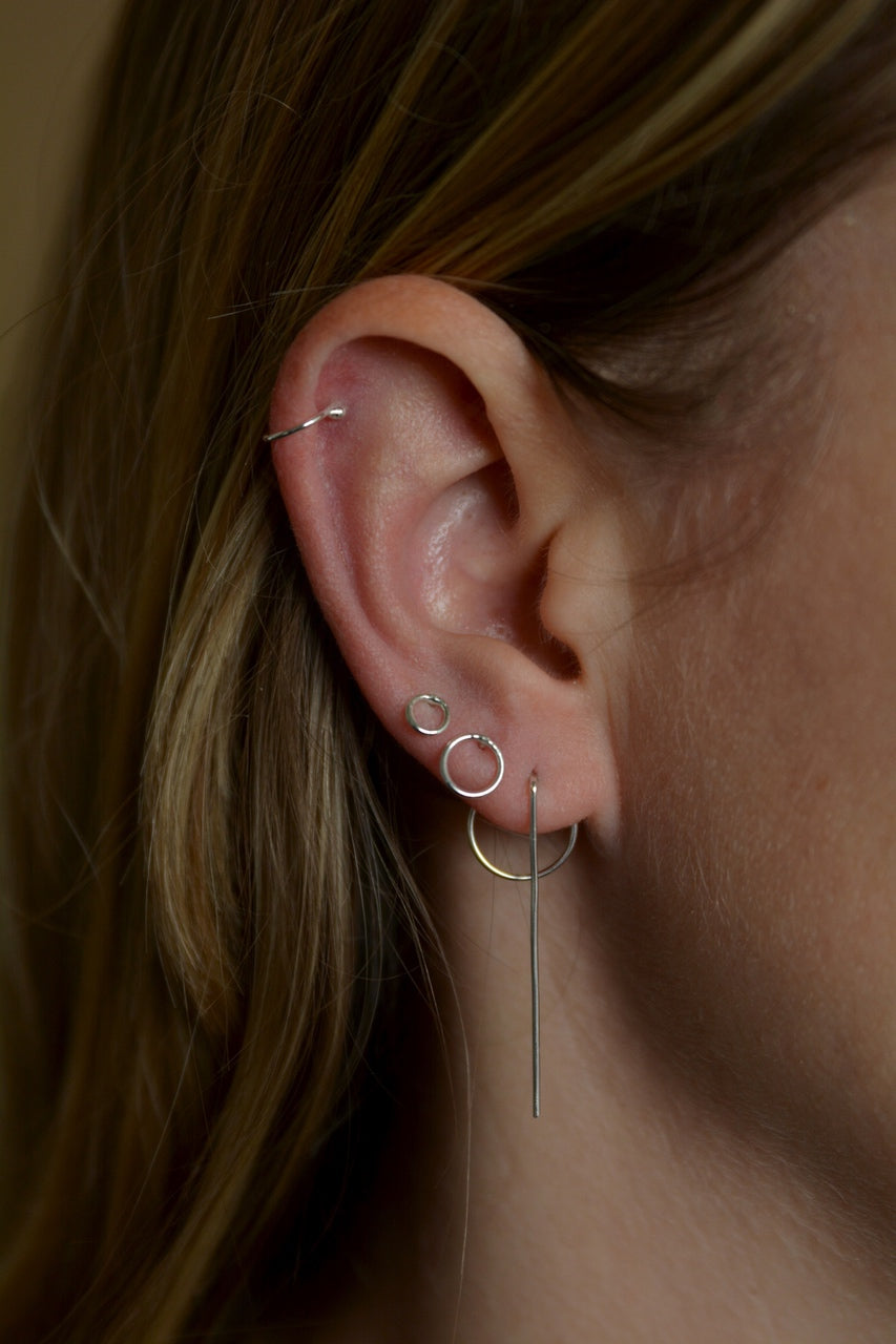Round Earring Pin | 2-in-1 Earring