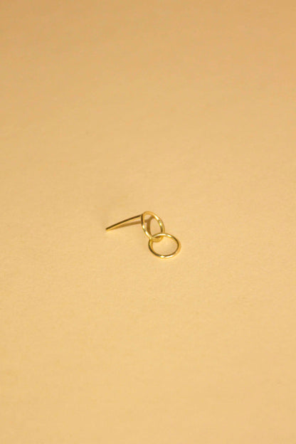 Oorbel Roundies Small | Connected goud