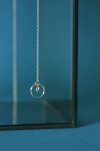 (Rug) Ketting Venus | Zilveren, handgemaakte planeet