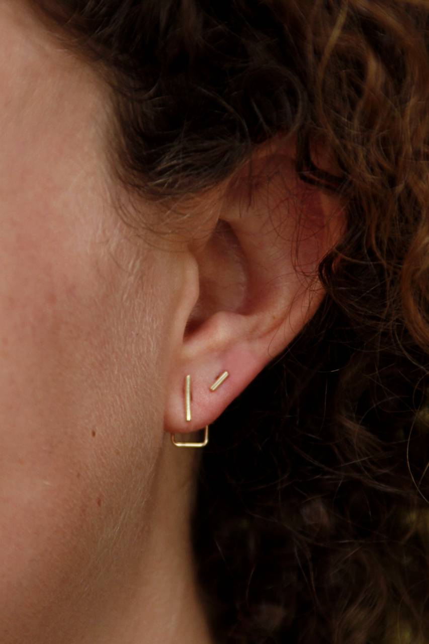 Oorbel Flux Mini | Klein van formaat goud