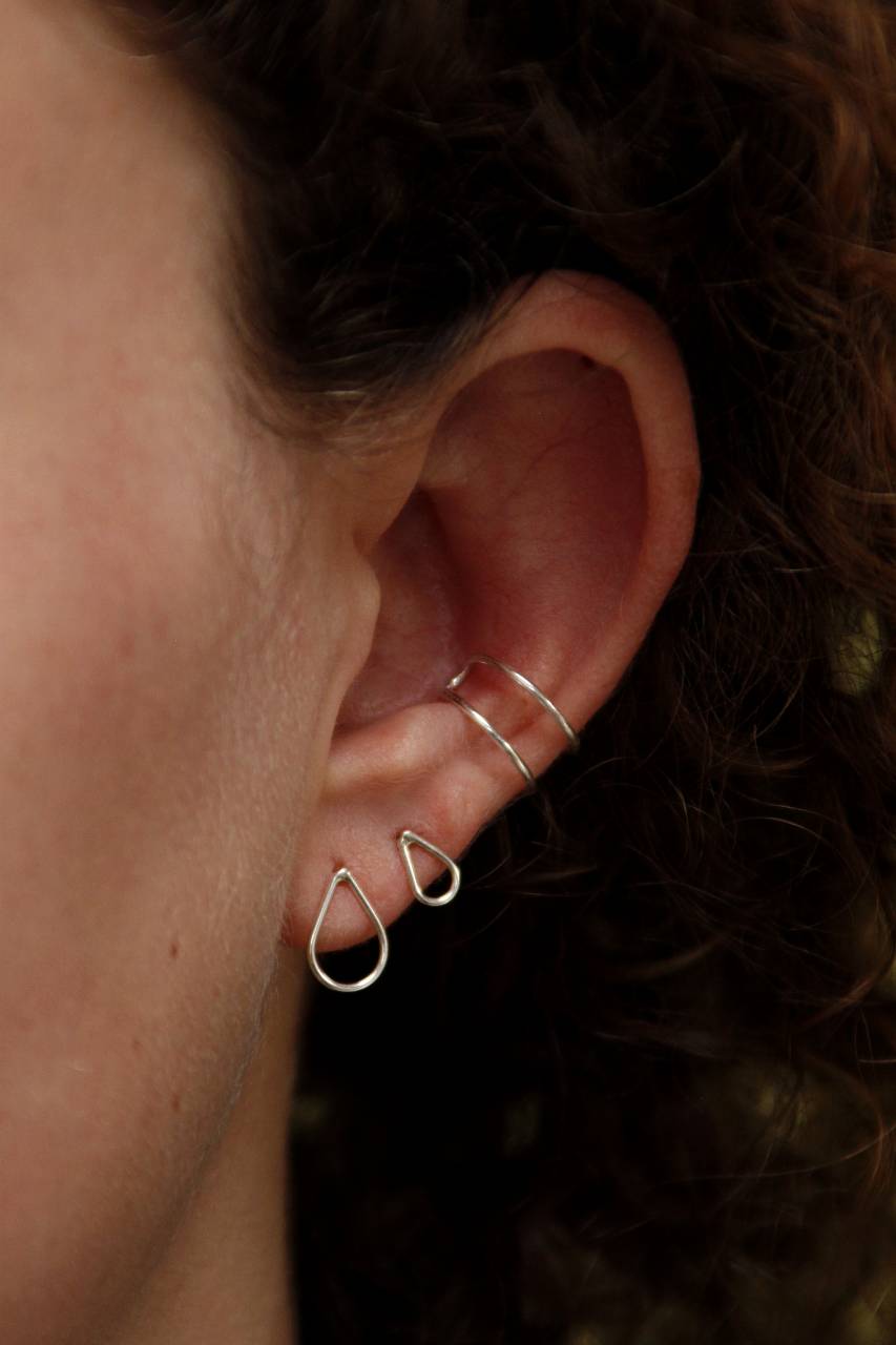 Oorbel Drip Small | Zilveren drup