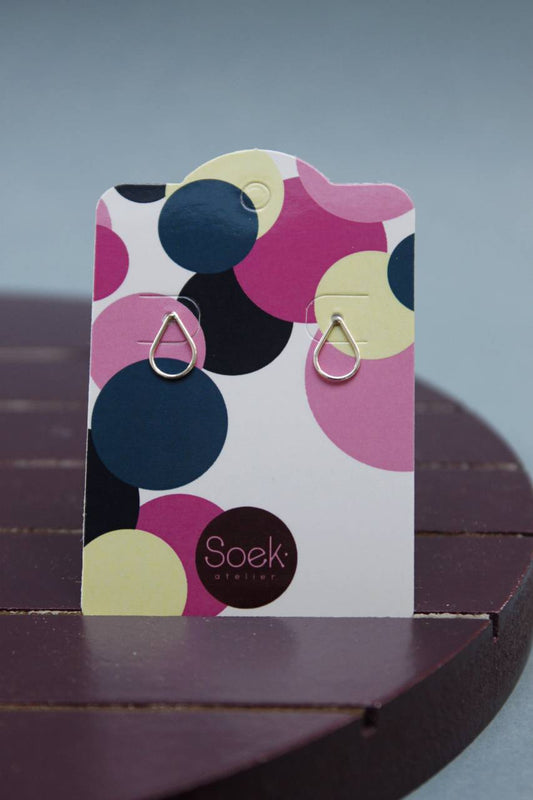 Setje Oorbel Drip Small | Zilveren drup