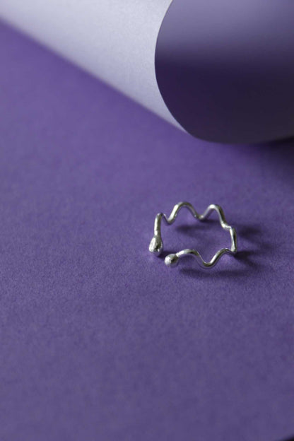 Earcuff Wobble | Cosy Silver