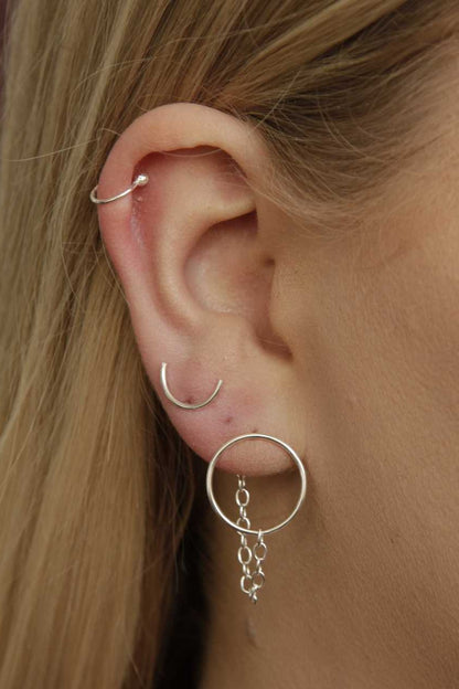 Earring Half Round Mid | Minimalist basic earring